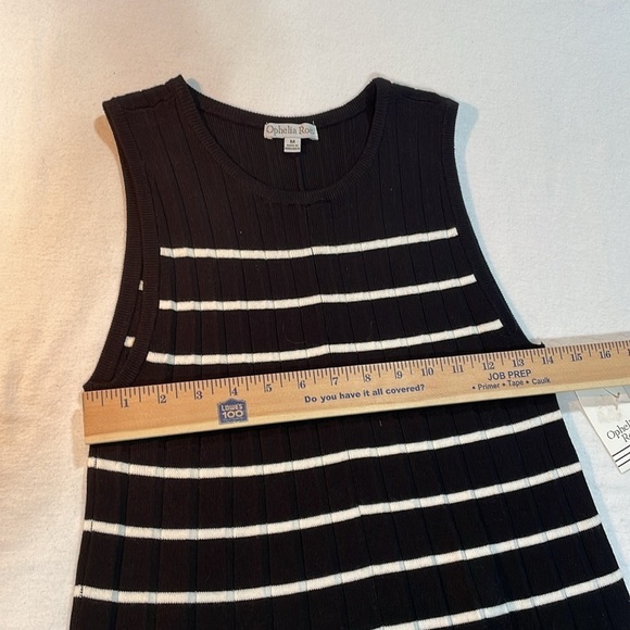 Ophelia Roe Women’s midi Dress, Stripped, Medium, Pleated, Sleeveless, New! - Picture 10 of 14